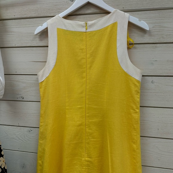 Jessica J Howard Yellow & White Crochet Front Shift Dress – Size 8 - Picture 4 of 6
